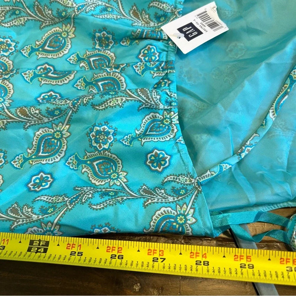 GAP Vintage Paisley Halter Dress Silk Slip Size 2 Small Blue Open Back NWT y2k - Picture 5 of 6